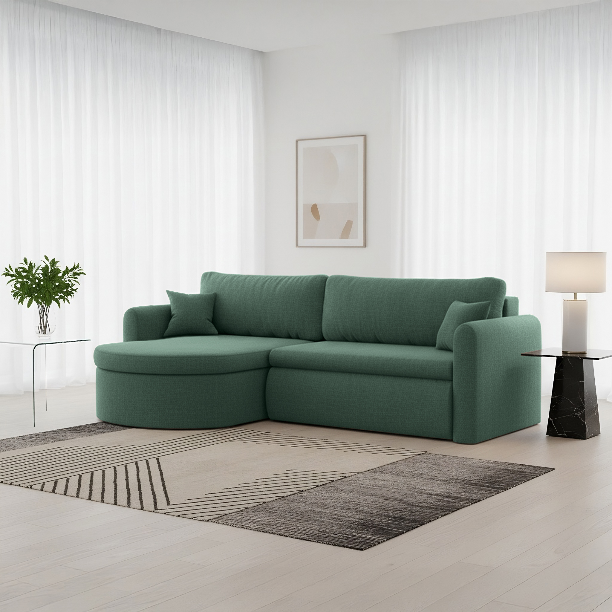 Verona L Ecksofa mit Schlaffunktion und Bettkasten